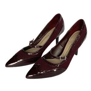 Dana Buchman Shoes Womens Pump Stiletto Heels Mary Jane burgundy sz 9.5 med